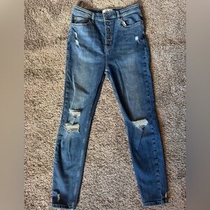 We the Free Blue Distressed Women's Jeans